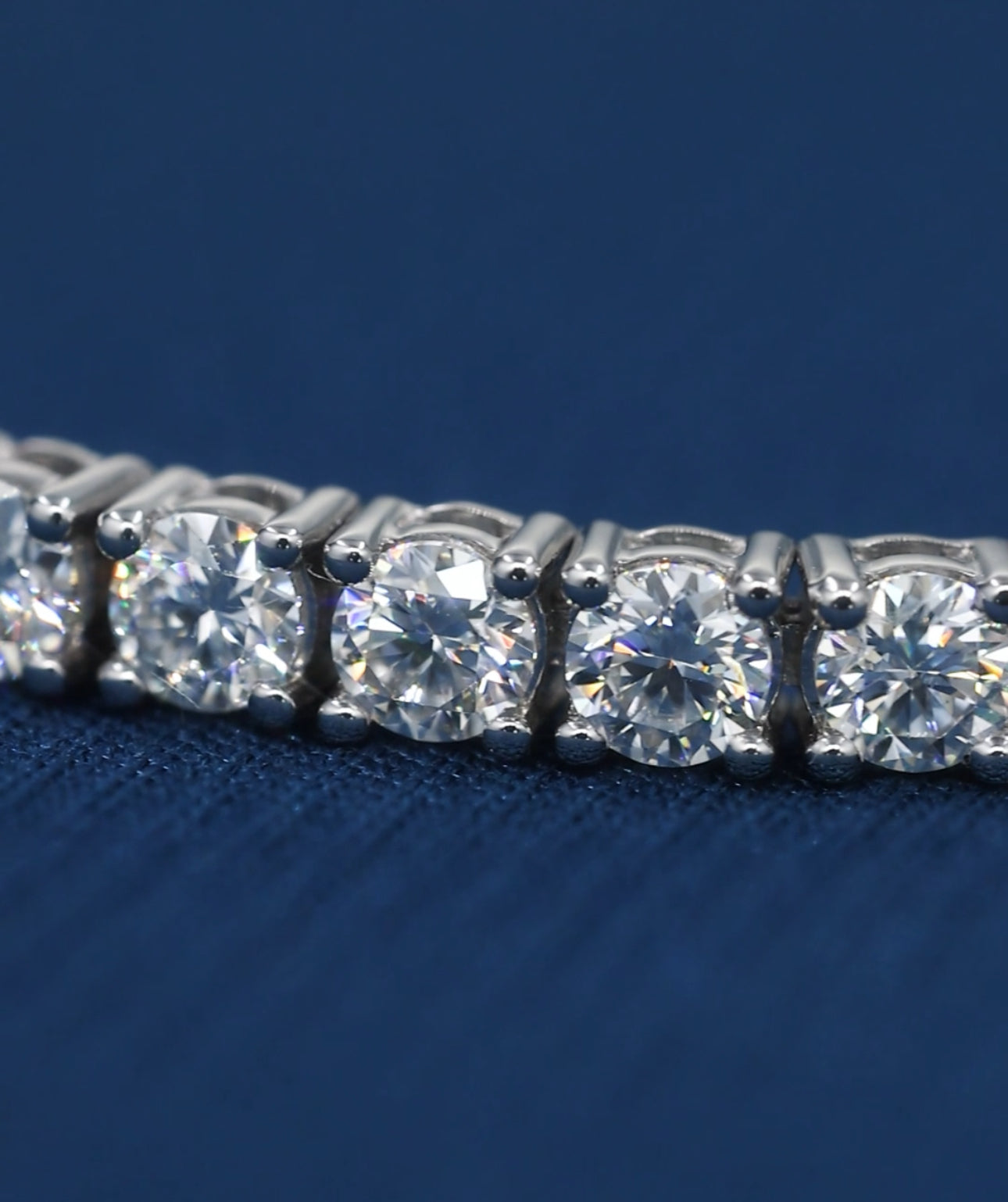 Bransoletka tenisowa z moissanitami (lab diamond)