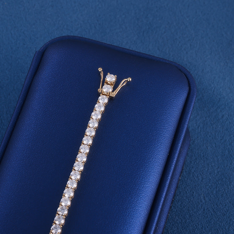 Bransoletka tenisowa z moissanitami (lab diamond)