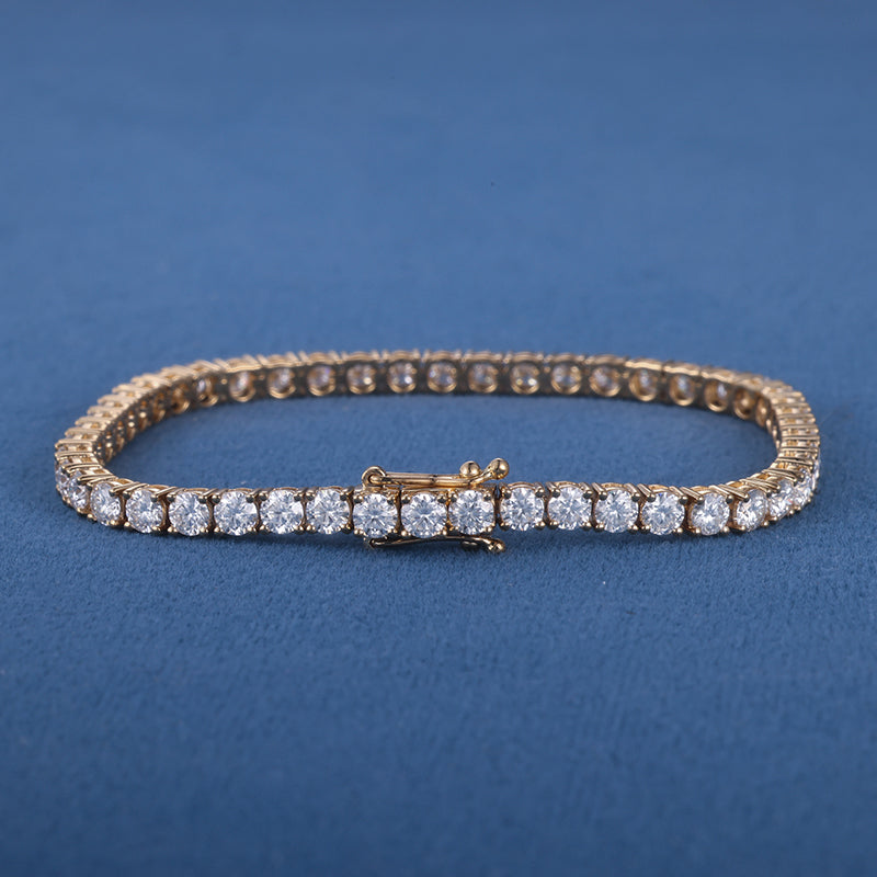 Bransoletka tenisowa z moissanitami (lab diamond)