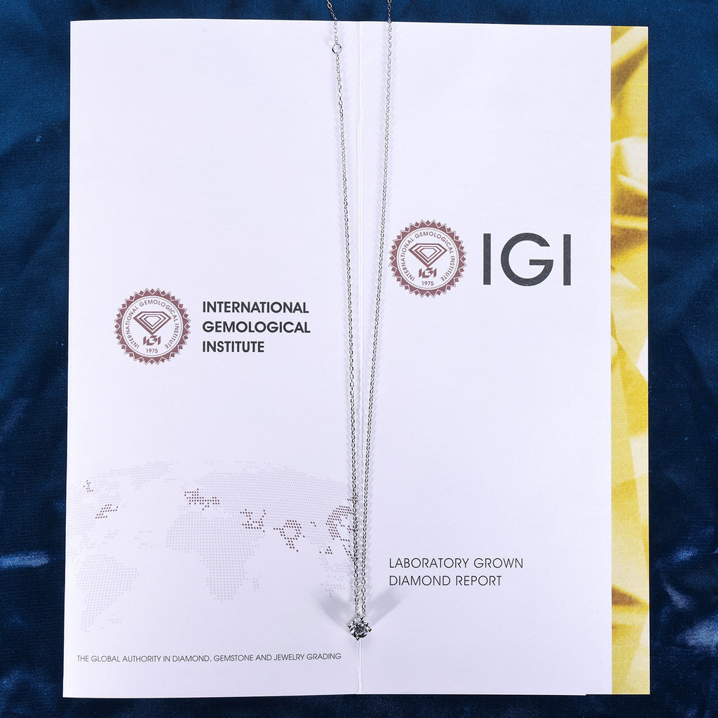 Naszyjnik z diamentem laboratoryjnym