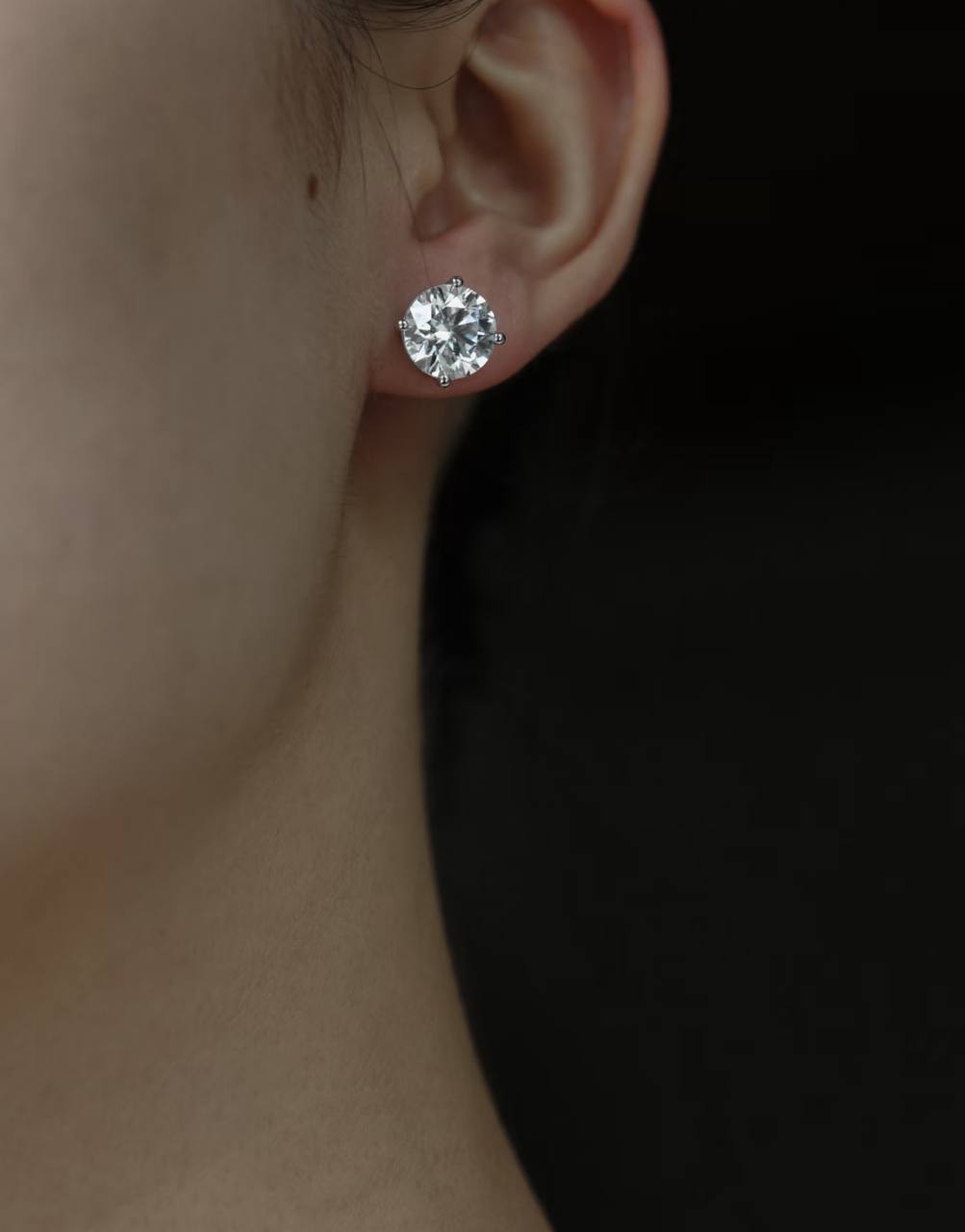 Diamenty laboratoryjne kolczyki